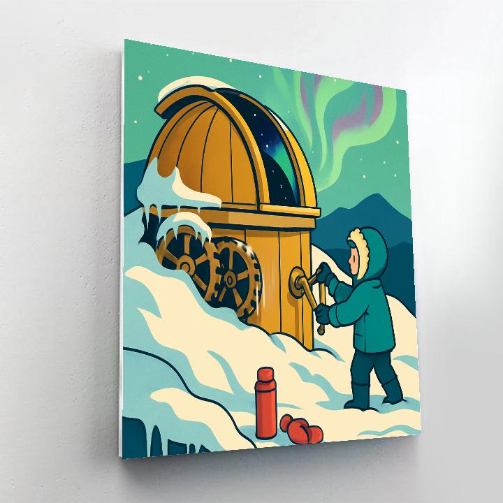 Clockwork Winter Observatory Numbered painting kits