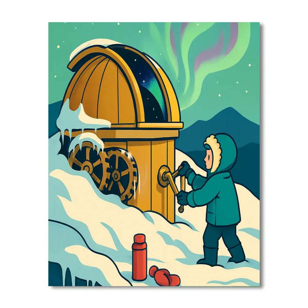 Clockwork Winter Observatory Numbered painting kits