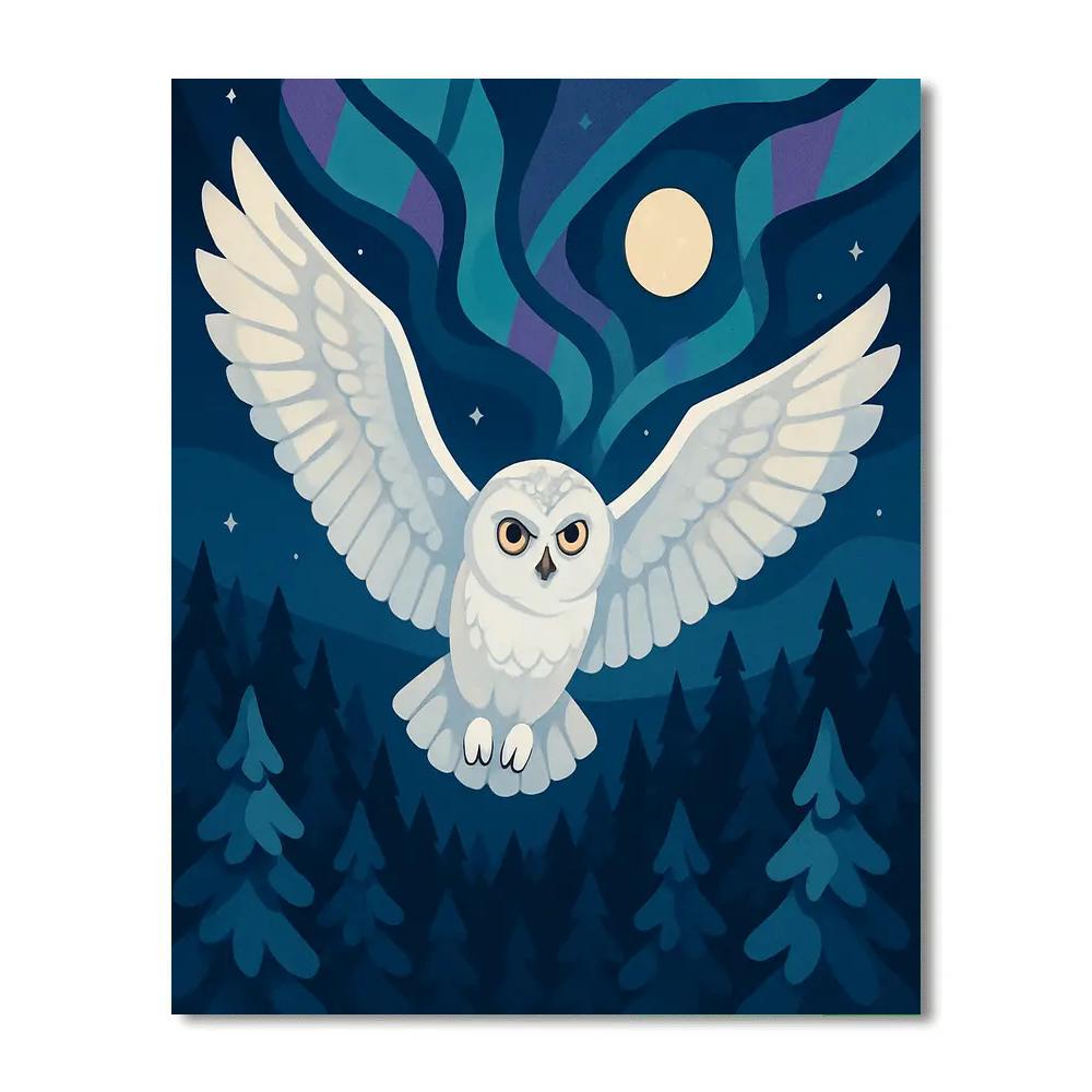 Aurora Lattice Owl paint by number
