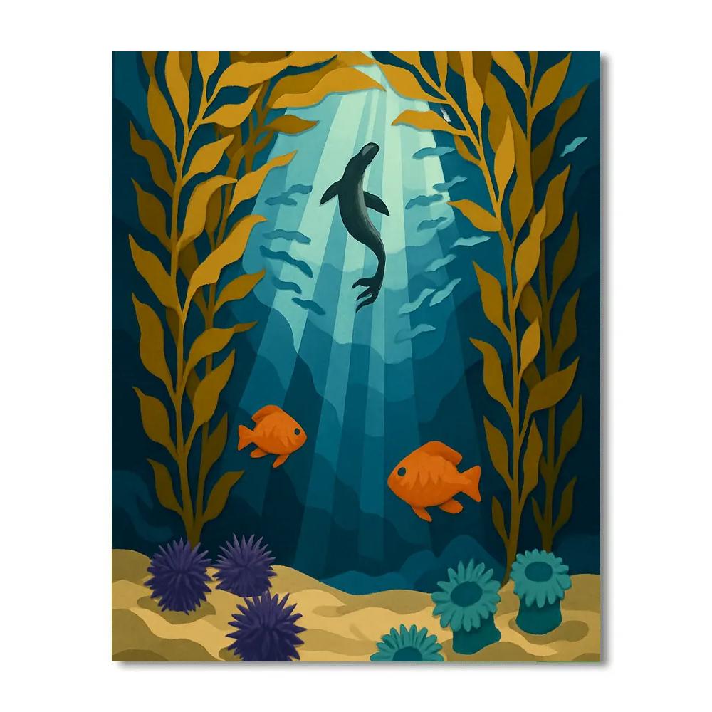 Kelp Cathedral In The Ocean Paint by numbers kits