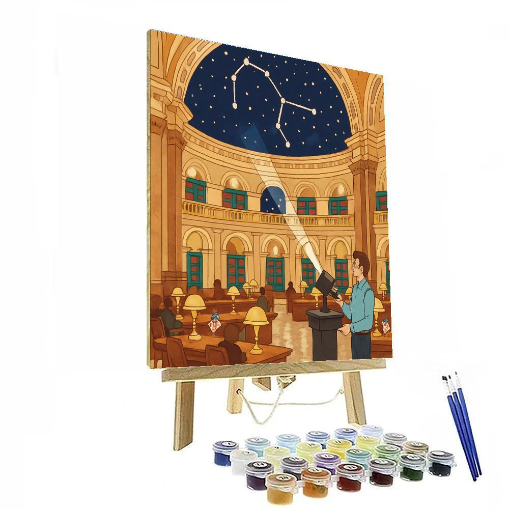Library Of Congress Stargazer USA Poster DIY paint by numbers