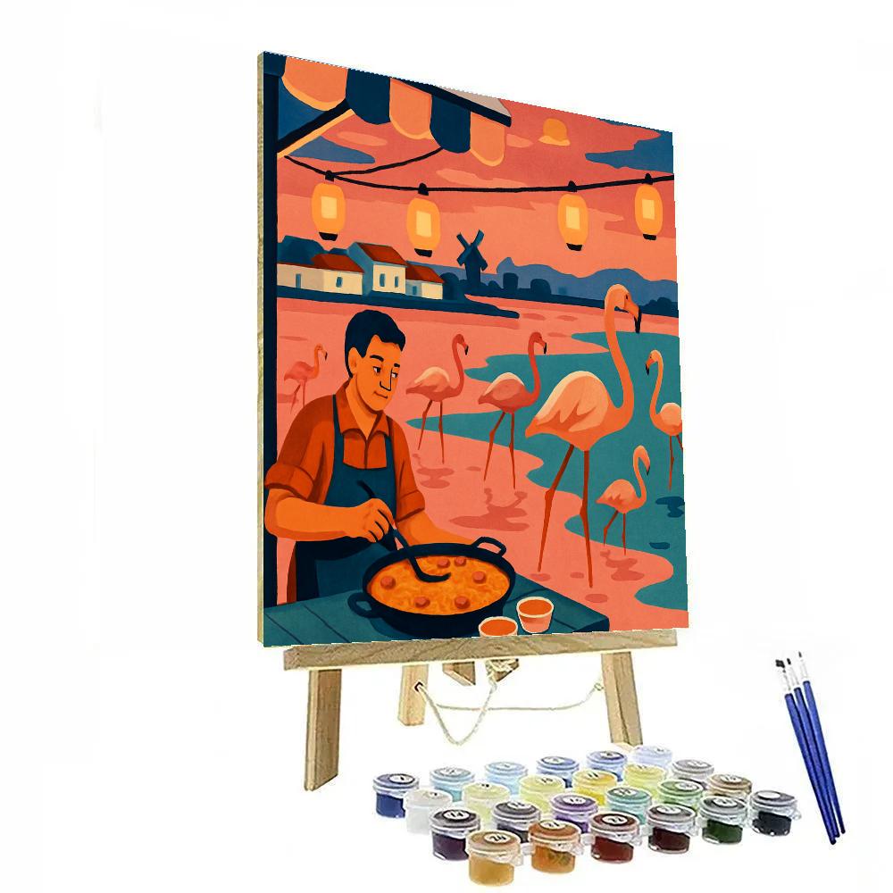 Sunset Salt Flats Festival In Spain Paint by numbers kits
