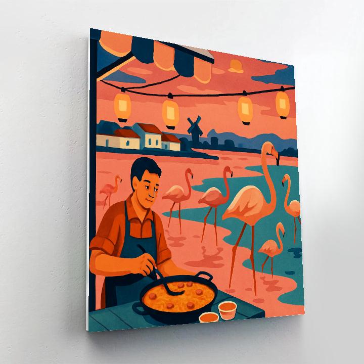 Sunset Salt Flats Festival In Spain Paint by numbers kits