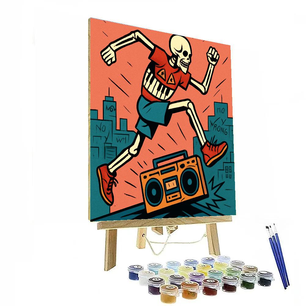 Neon Anatomy With Basquiat Signals Paint by numbers art