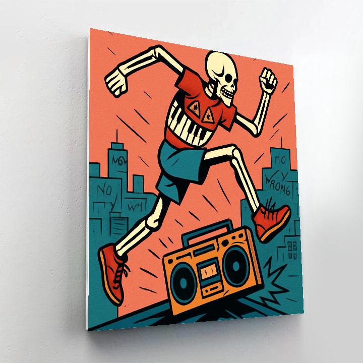 Neon Anatomy With Basquiat Signals Paint by numbers art