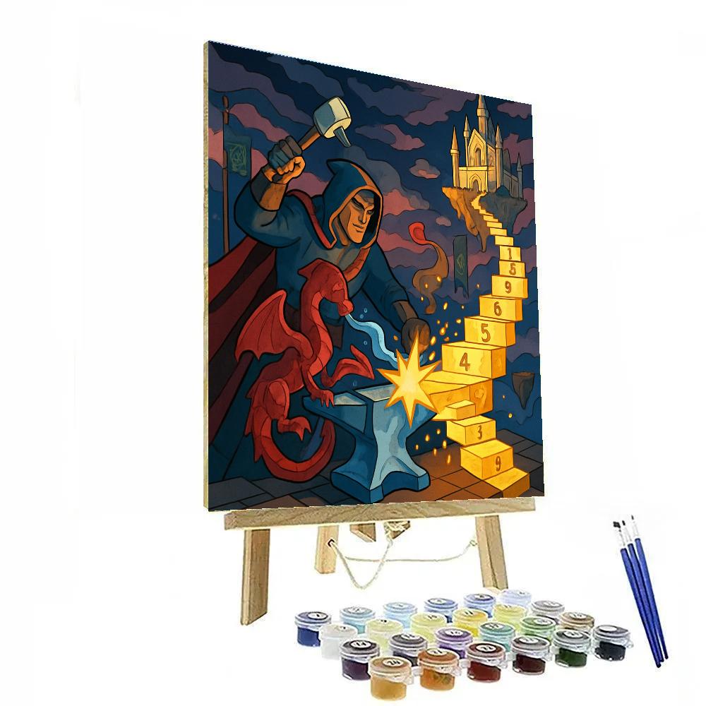 Fantasy Forged Stairway Citadel paint by numbers