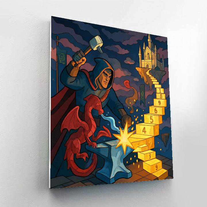 Fantasy Forged Stairway Citadel paint by numbers