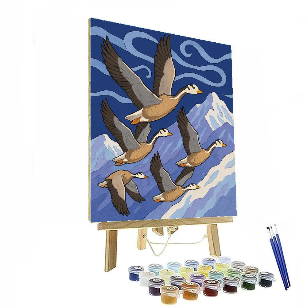 Alpine Windscript Flight Of Birds paint by color