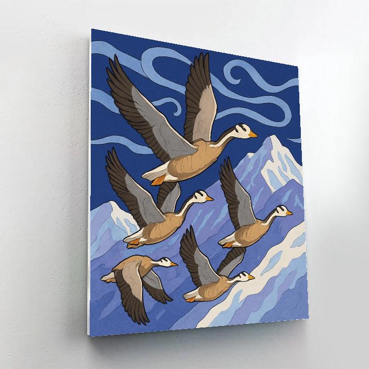 Alpine Windscript Flight Of Birds paint by color