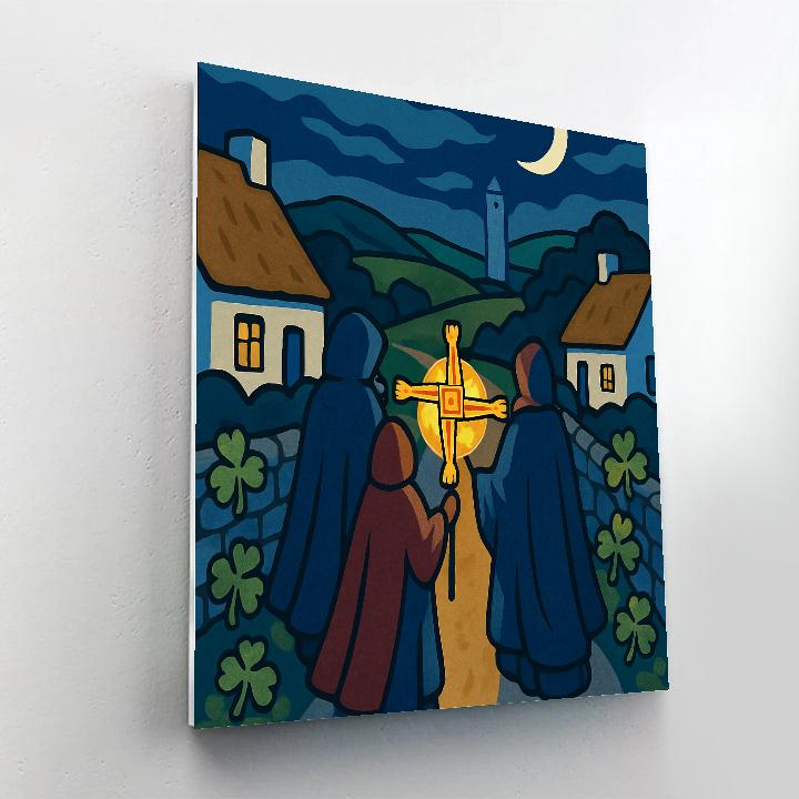Ireland-Forged Brigid Lantern Procession paint by number