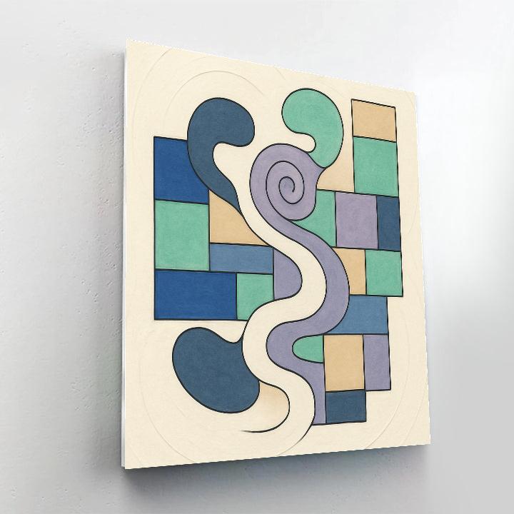 River Of Forms In Abstract Numbered painting kits