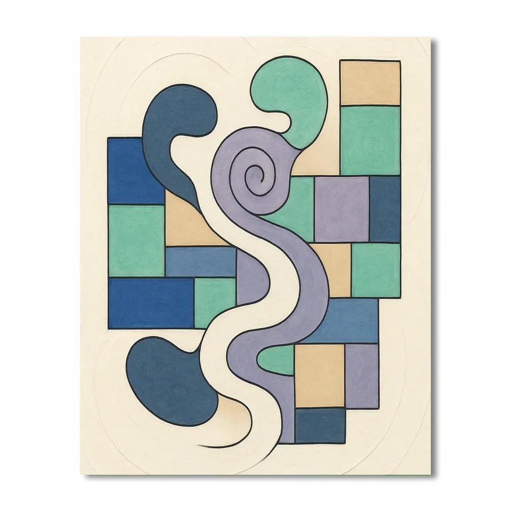 River Of Forms In Abstract Numbered painting kits