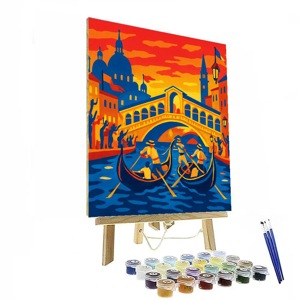 Skyline Silhouettes Venice Inspired Regatta painting number kit
