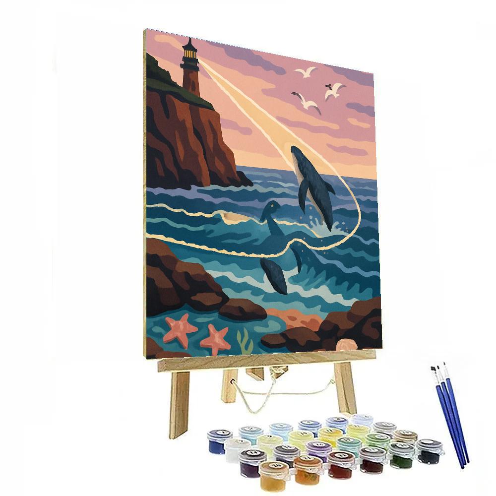 Ocean Threaded Lighthouse Dreamscape Paint by numbers art