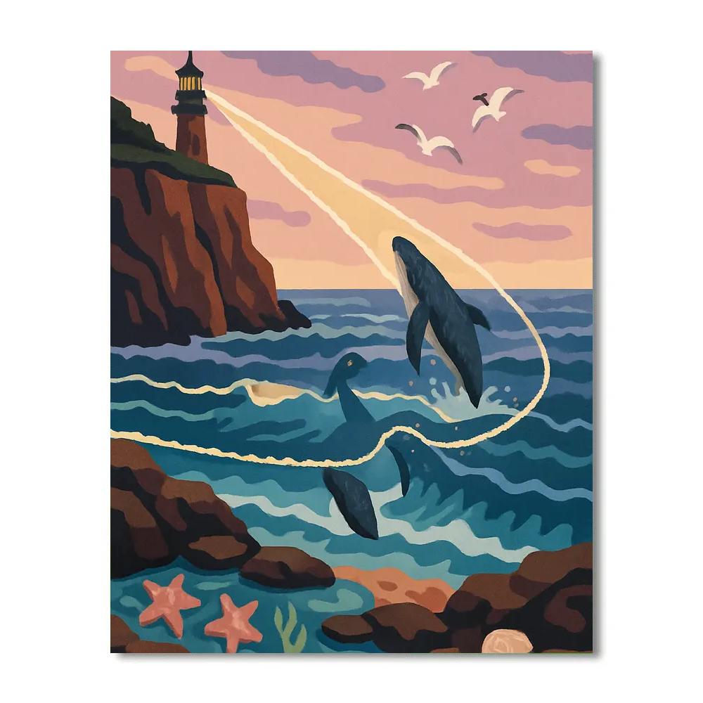 Ocean Threaded Lighthouse Dreamscape Paint by numbers art