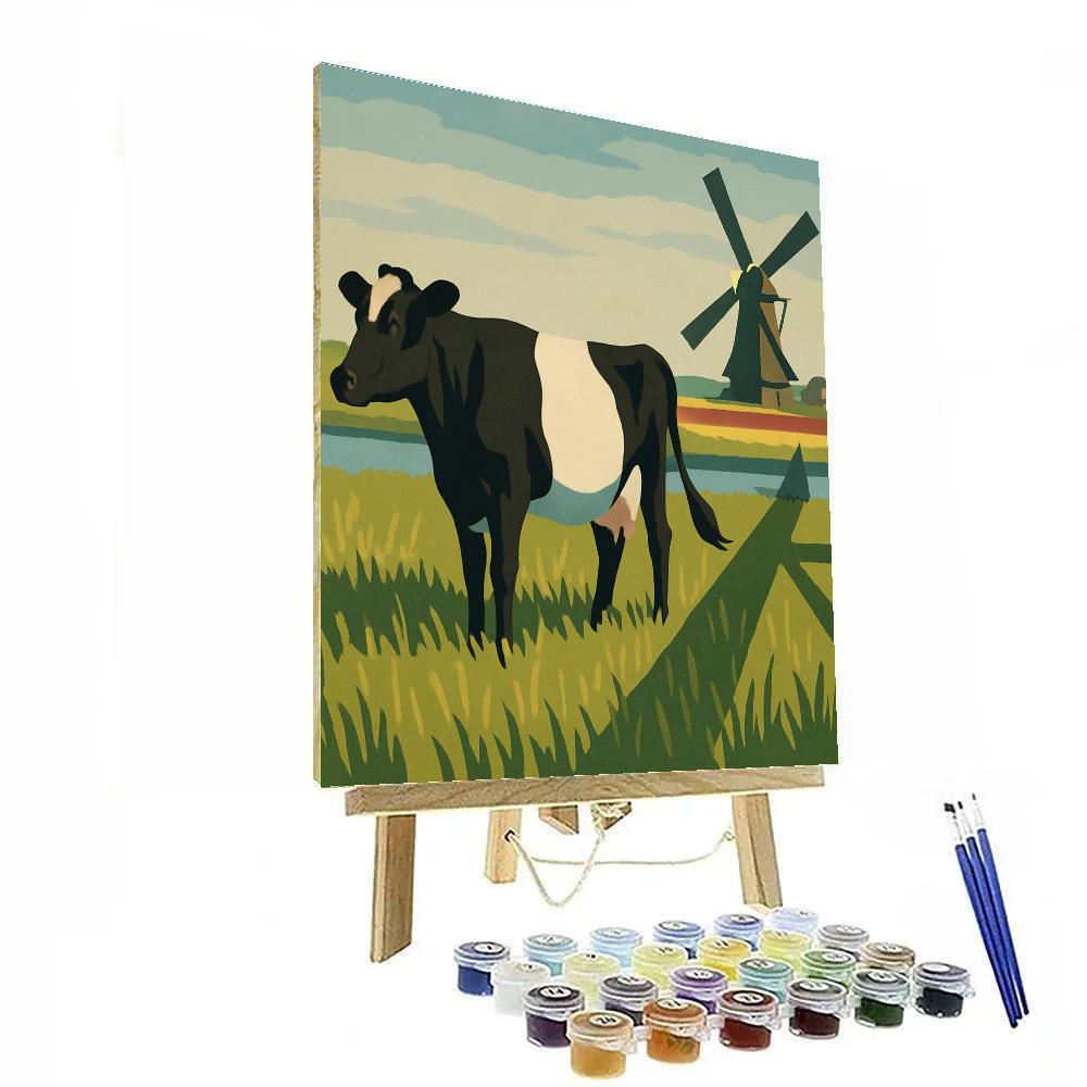 Windmill Shadow Cow Pasture Paint by numbers kits