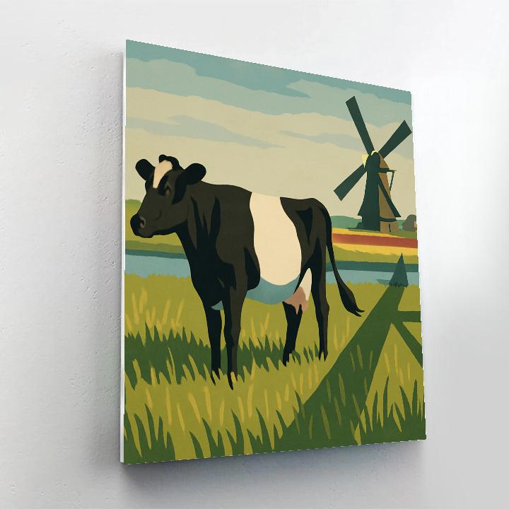 Windmill Shadow Cow Pasture Paint by numbers kits