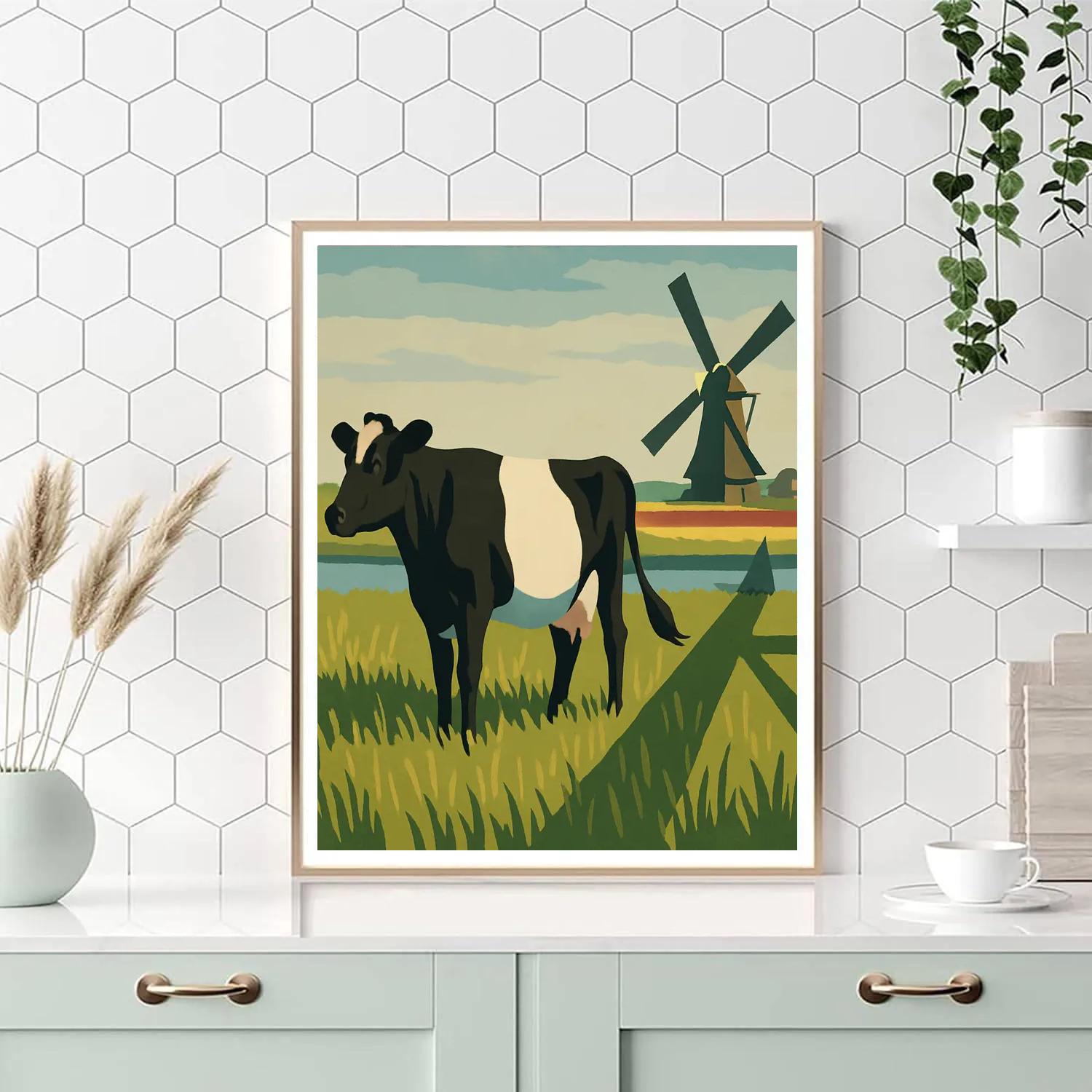 Windmill Shadow Cow Pasture Paint by numbers kits