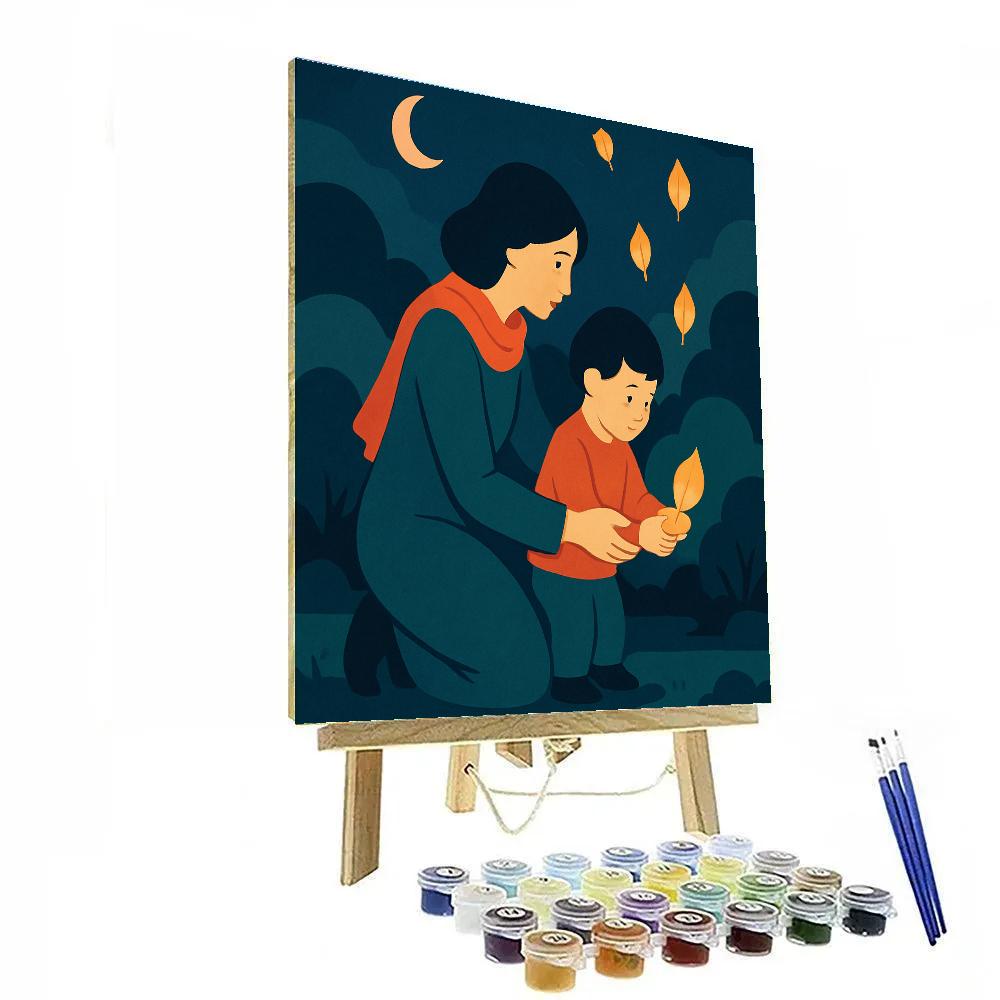 Lantern Garden Mother Numbered painting kits