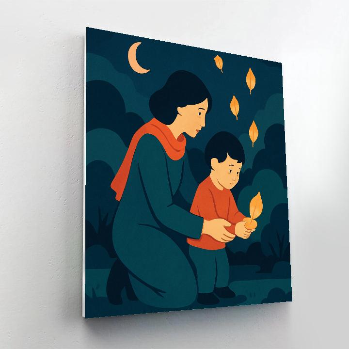 Lantern Garden Mother Numbered painting kits