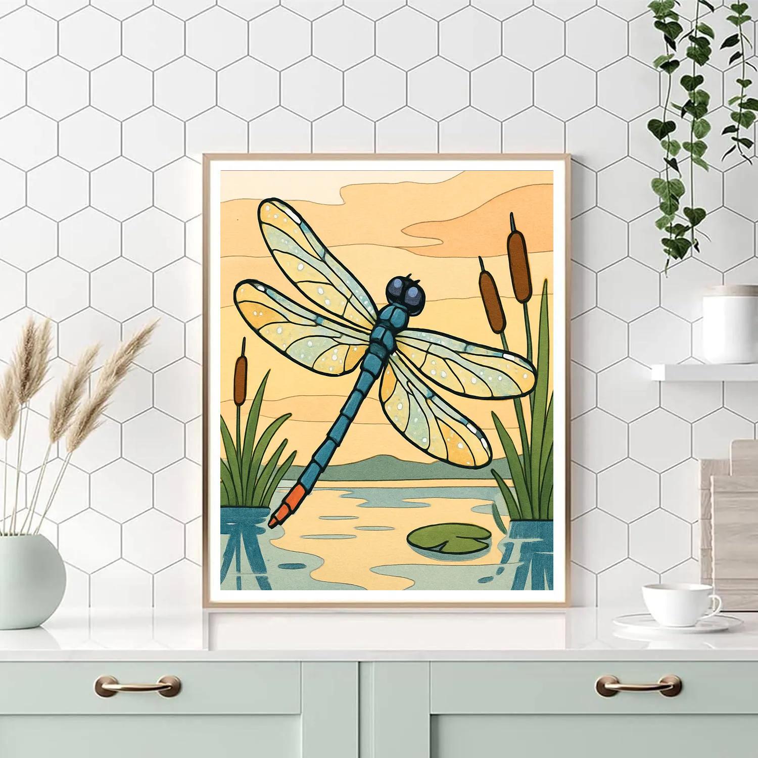 Prism Marsh Dragonfly Paint by numbers art