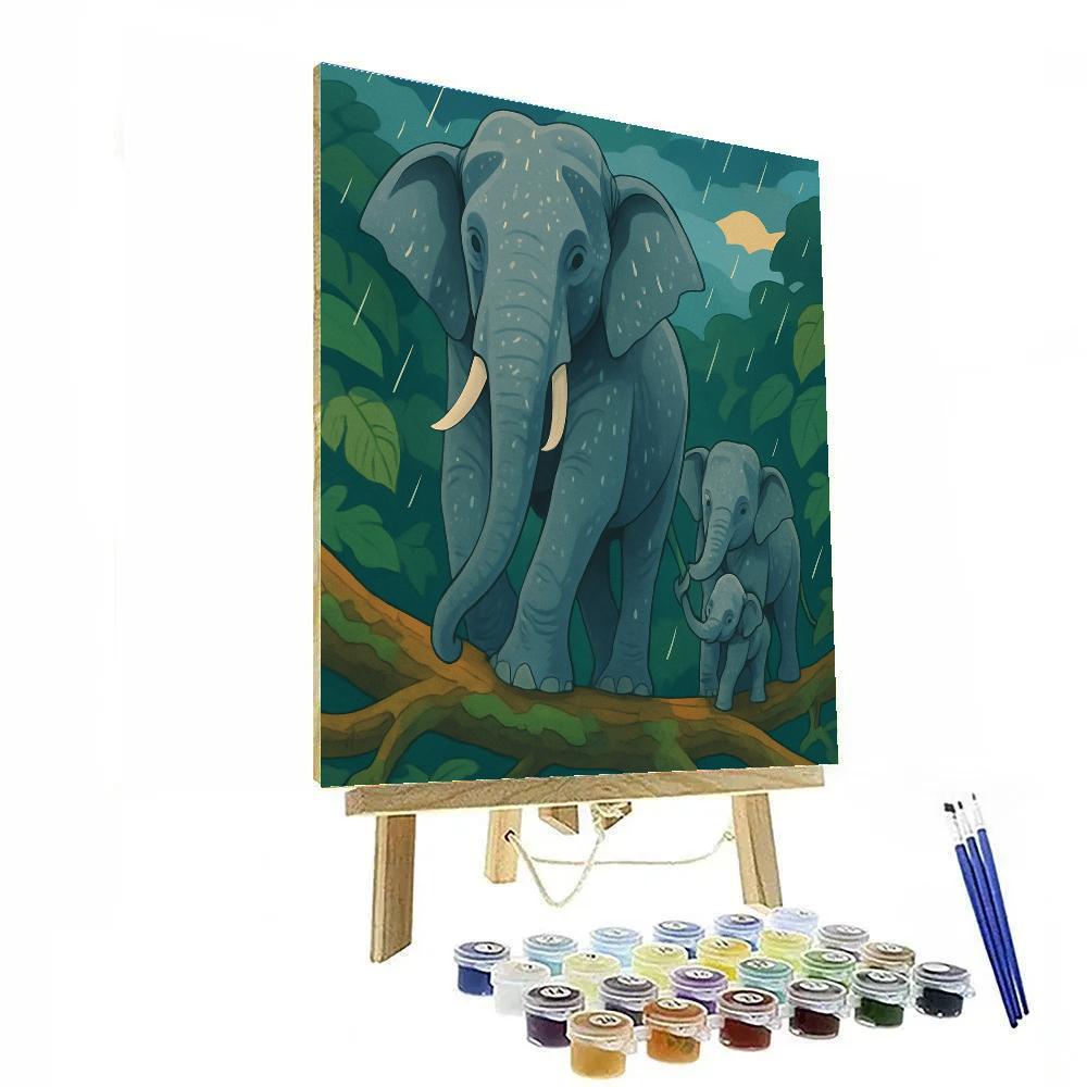 Monsoon Canopy Elephant Parade Painting by numbers kit