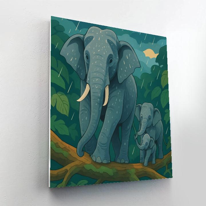 Monsoon Canopy Elephant Parade Painting by numbers kit