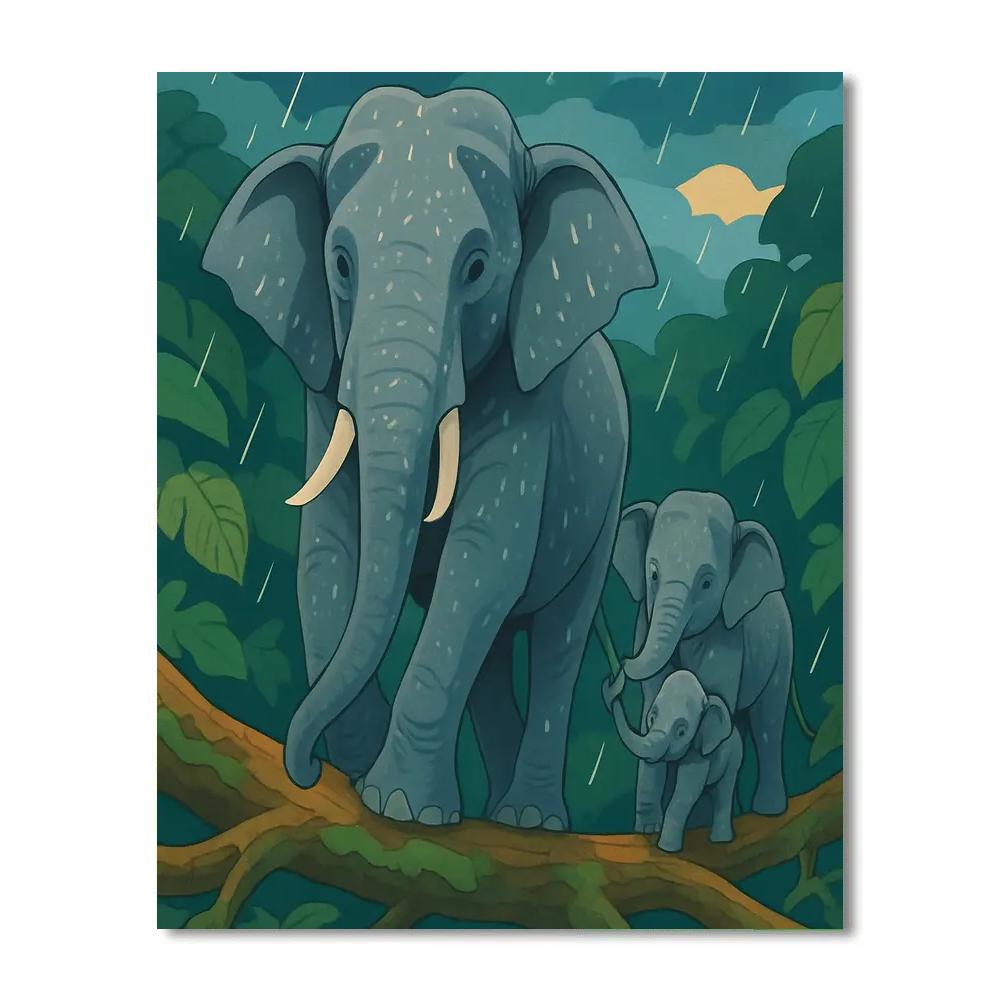 Monsoon Canopy Elephant Parade Painting by numbers kit