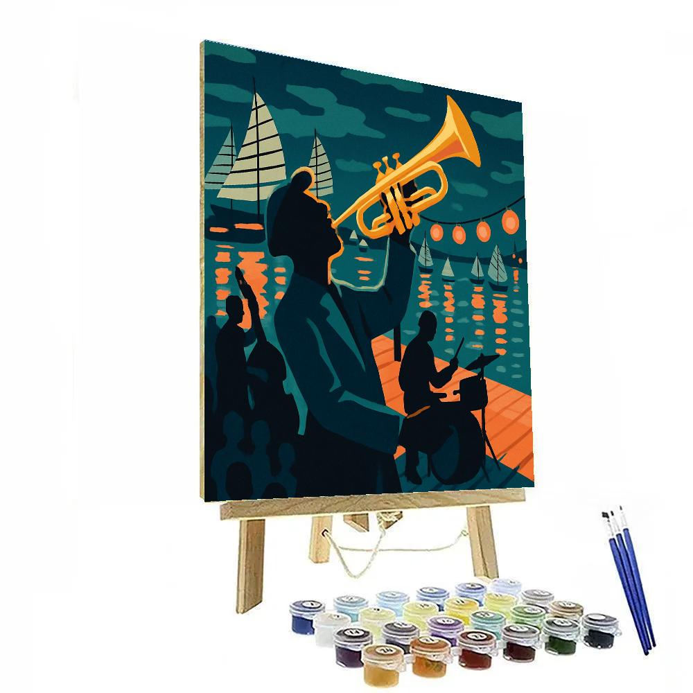 Jazz Neon-Tide Harbor Parade Number painting