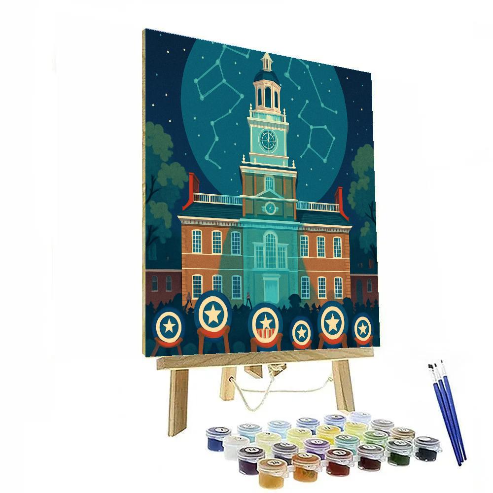 National-Seal Stargazer Rally At Independence Hall Number painting