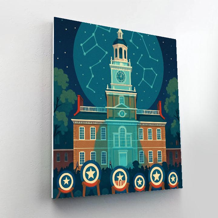 National-Seal Stargazer Rally At Independence Hall Number painting