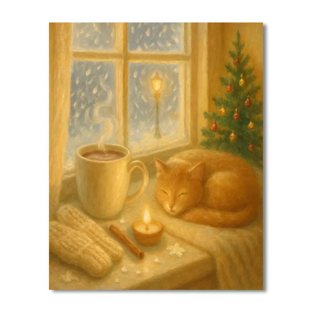 Cocoa Steam Over The Window Seat Blizzard Number painting