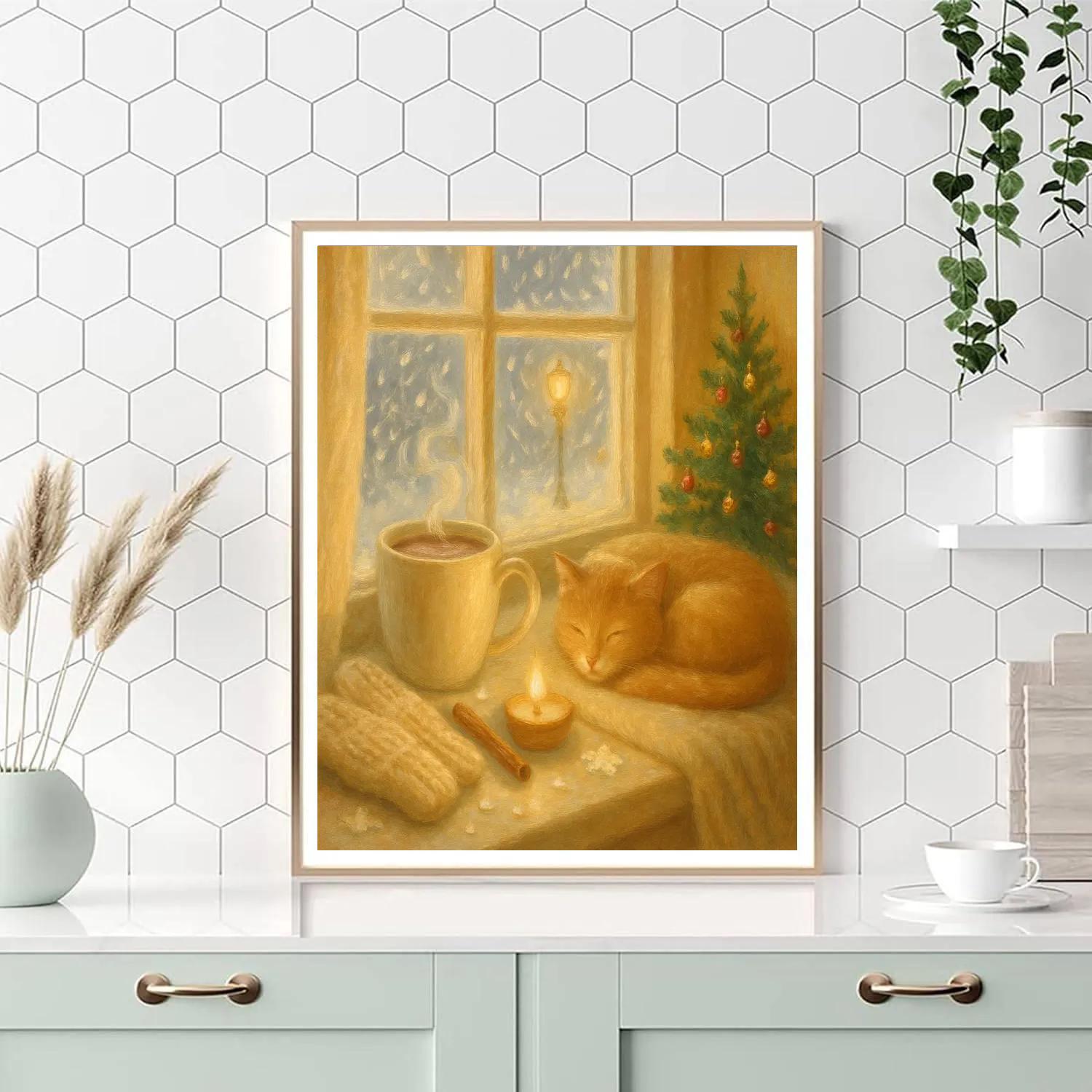 Cocoa Steam Over The Window Seat Blizzard Number painting