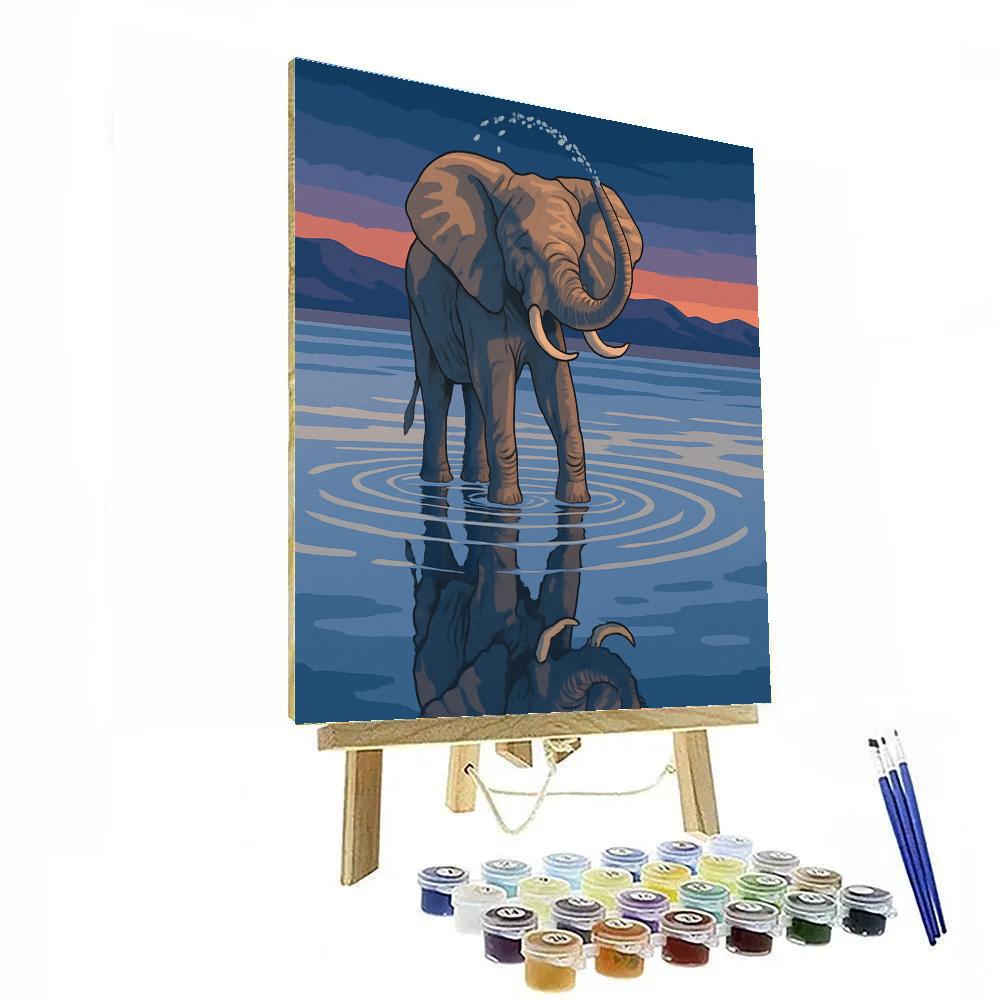 Desert Salt Mirror With Elephant Sentinel paint by color