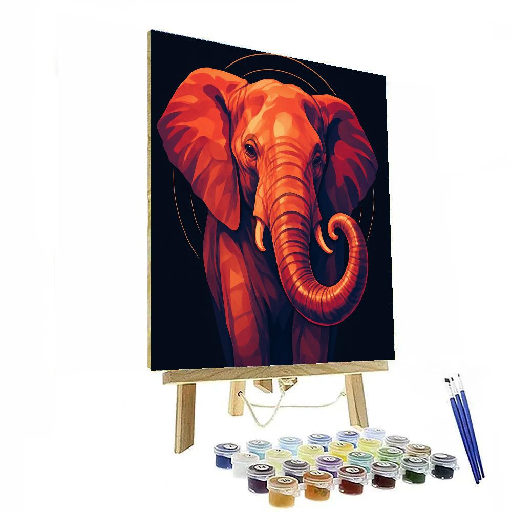 Rose Gold Mirage Elephant Number painting