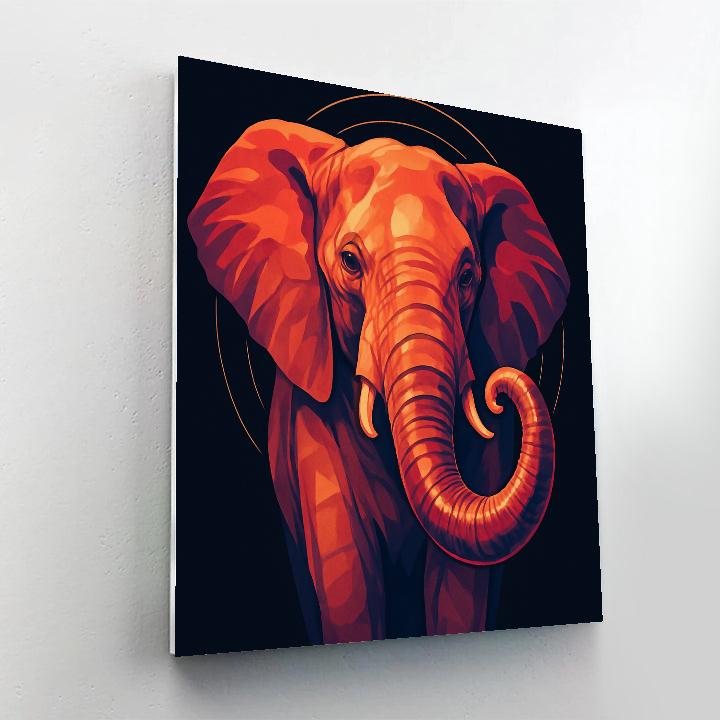 Rose Gold Mirage Elephant Number painting