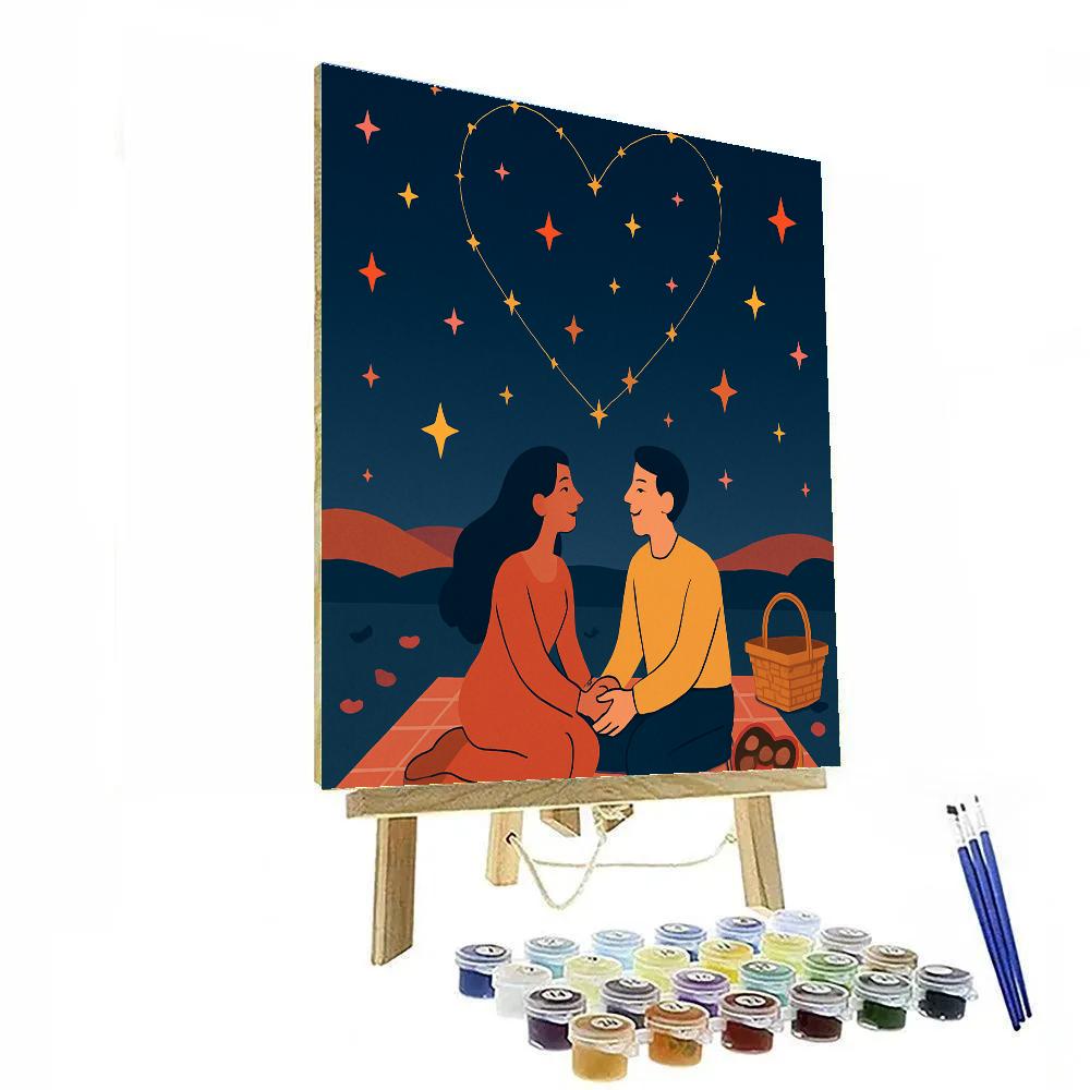Stargazer Picnic Valentines Day Constellations DIY paint by numbers