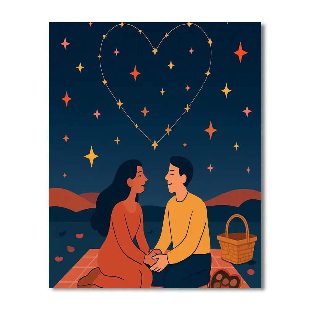 Stargazer Picnic Valentines Day Constellations DIY paint by numbers