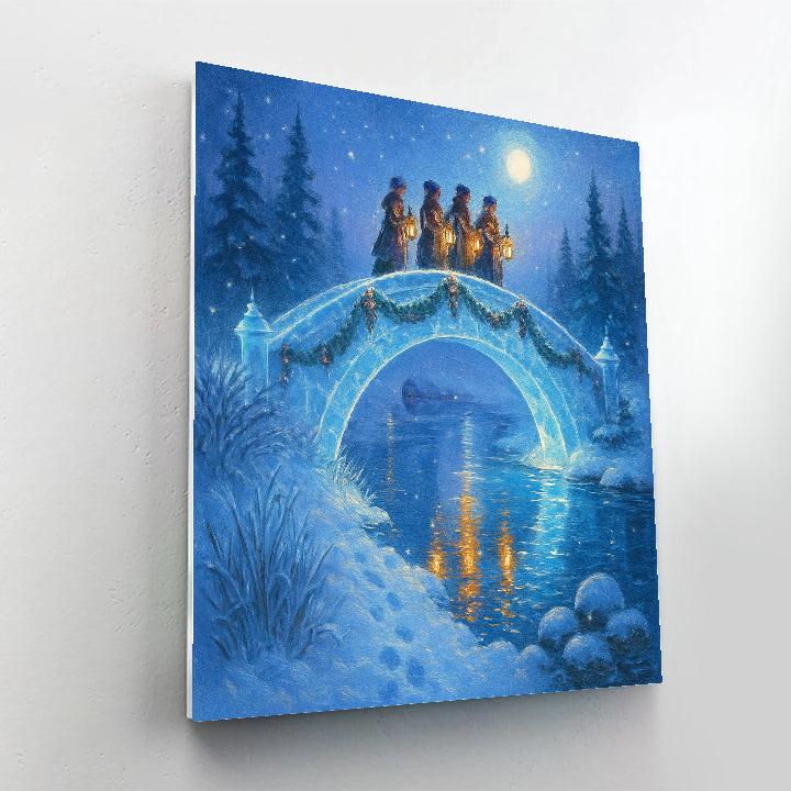 Ice Palace Bridge Over The Caroling River Numbered painting kits
