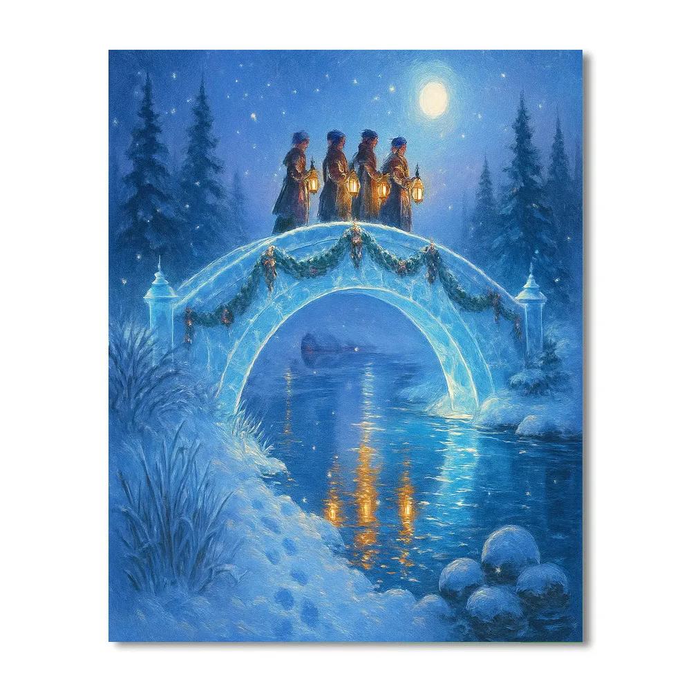 Ice Palace Bridge Over The Caroling River Numbered painting kits