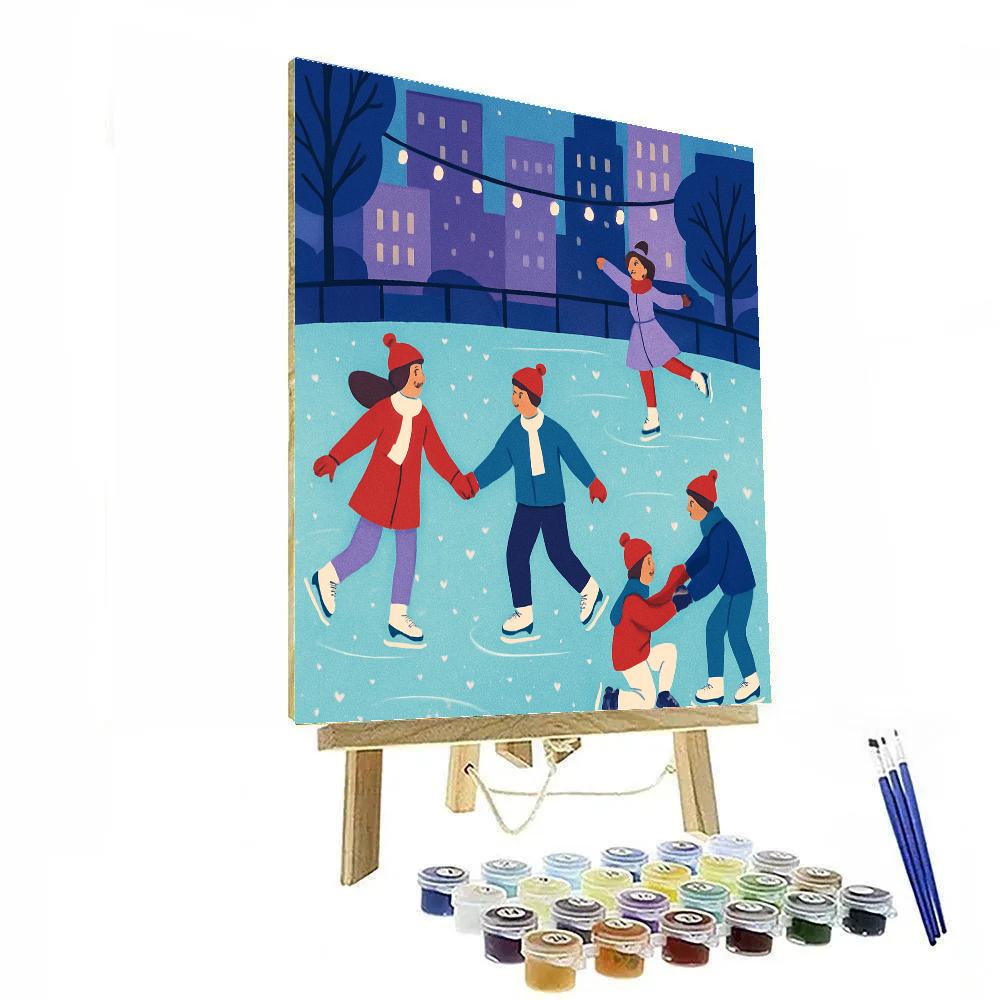 Valentines Day Stardust Ice Rink Numbered painting kits