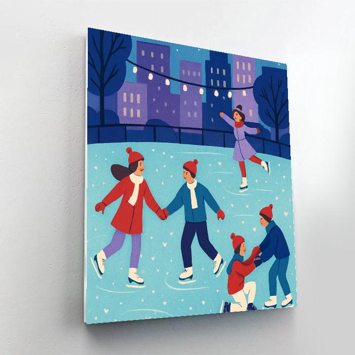 Valentines Day Stardust Ice Rink Numbered painting kits
