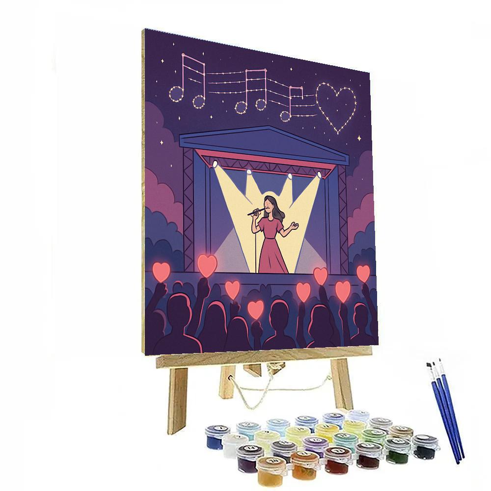 Valentines Day Music Constellation Stage Paint by numbers art