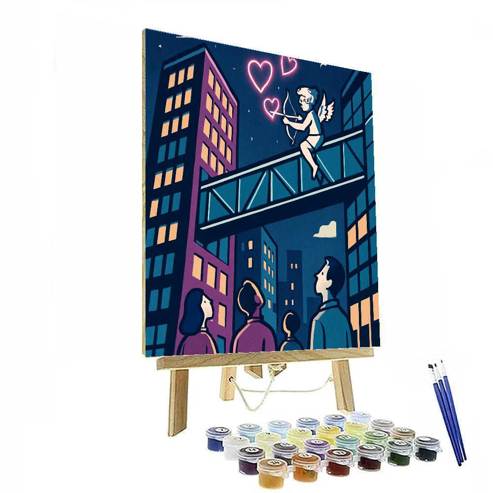 Skybridge Cupid Valentines Day Crossing paint by number