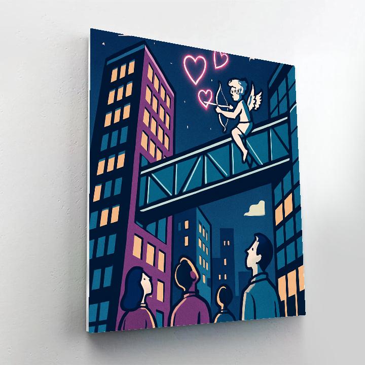 Skybridge Cupid Valentines Day Crossing paint by number