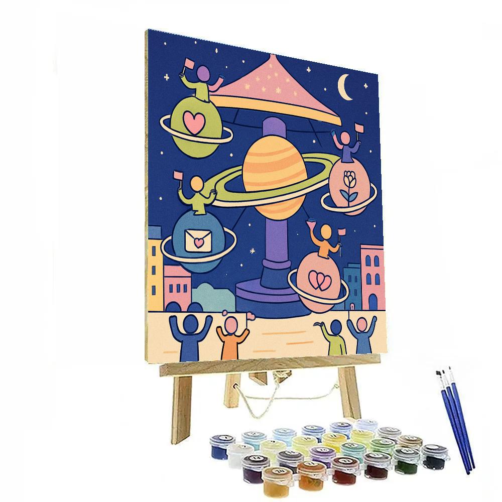 Valentines Day Carousel Of Planetary Rings paint by numbers