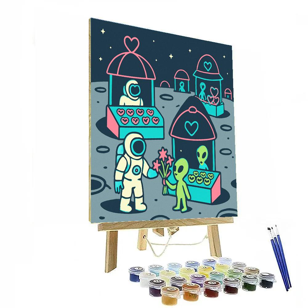 Moon Market Valentines Day Stalls Numbered painting kits