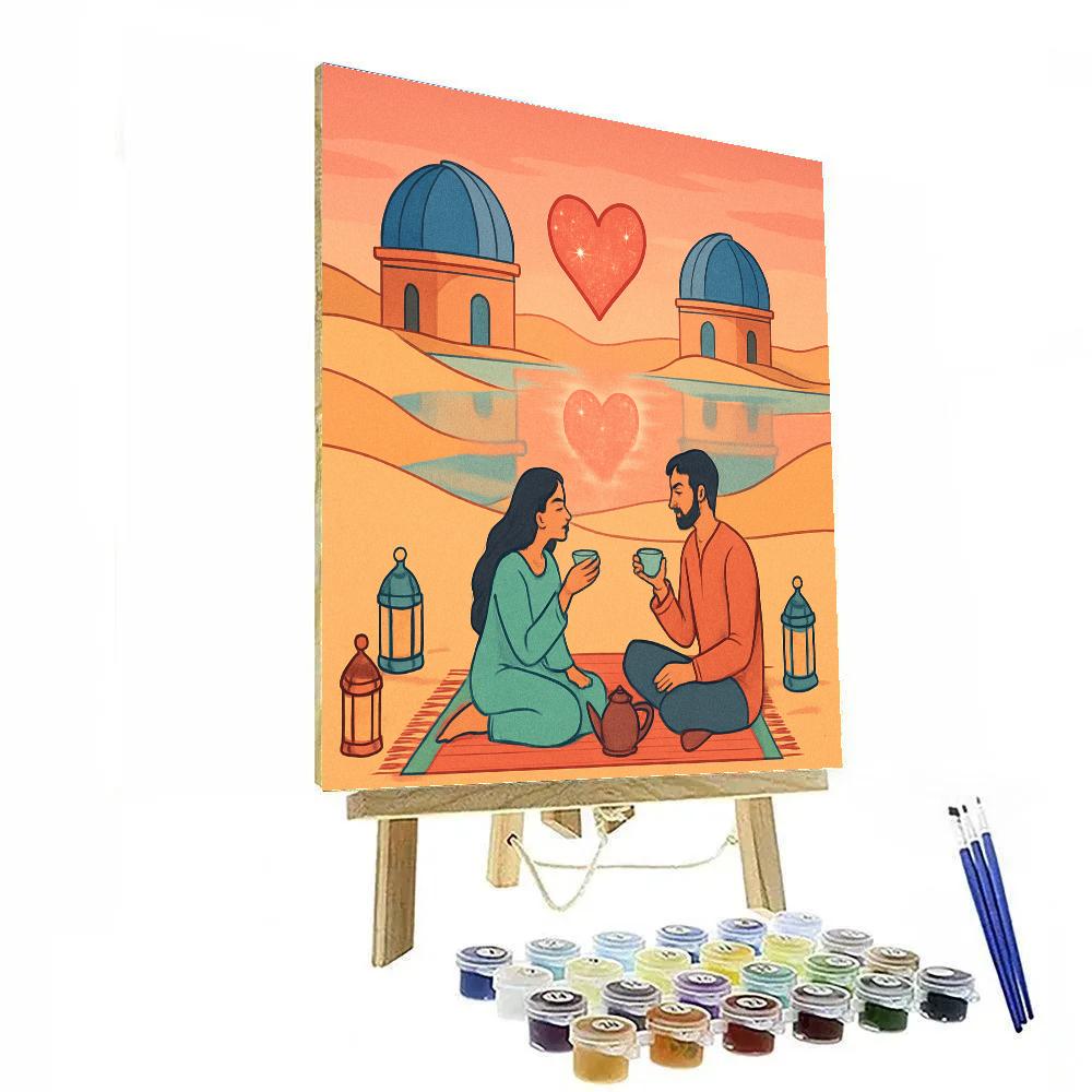 Desert Observatory Valentines Day Mirage Paint by numbers kits