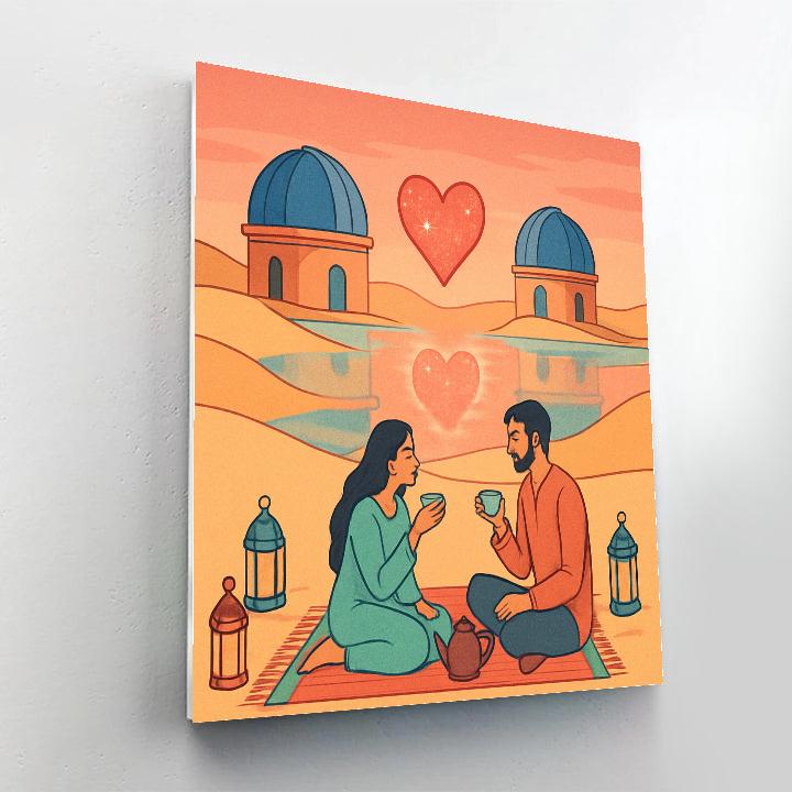 Desert Observatory Valentines Day Mirage Paint by numbers kits