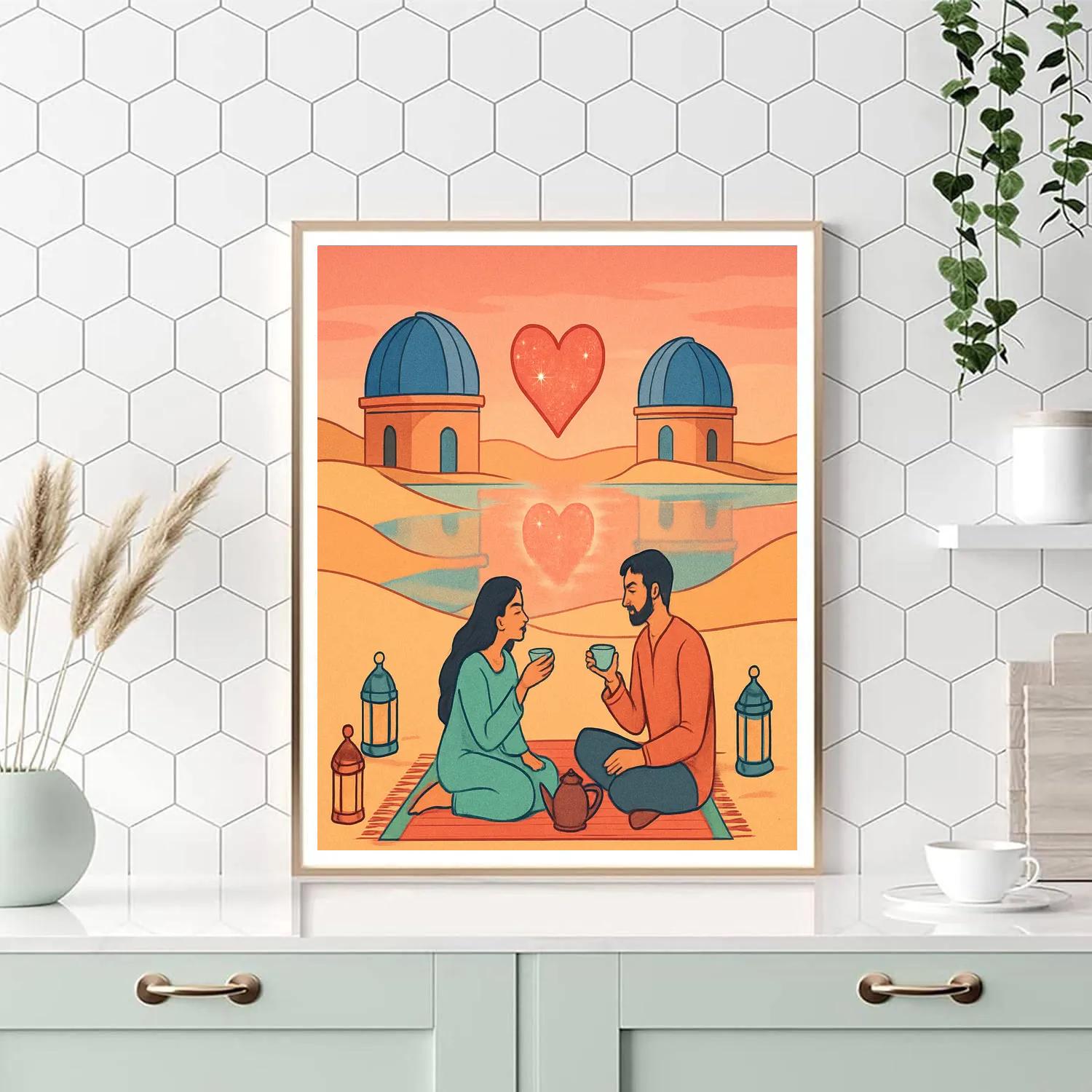 Desert Observatory Valentines Day Mirage Paint by numbers kits